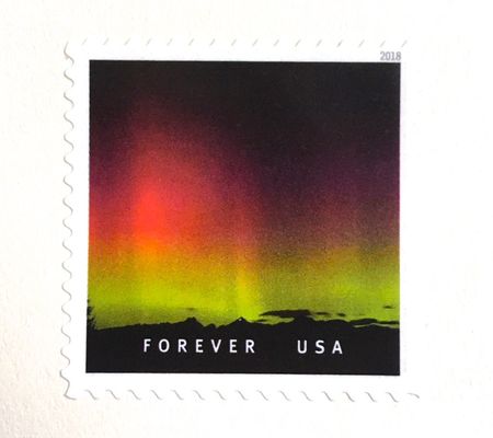 100 Northern Lights Forever Stamps // O Beautiful Night Sky Unused Postage Stamps for Mailing